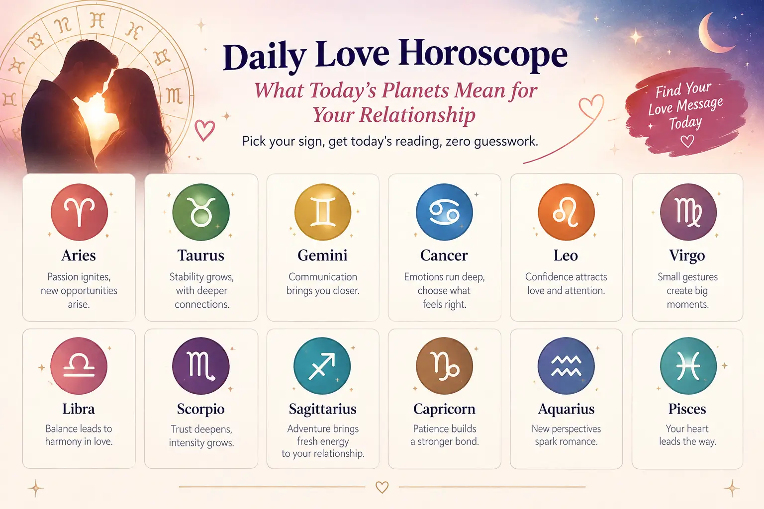 Daily Love Horoscope: What Today's Planets Mean for Your Relationship