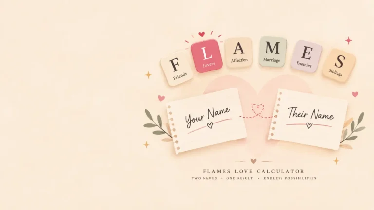 FLAMES Calculator by Name – Play the Classic Love Game Online Free